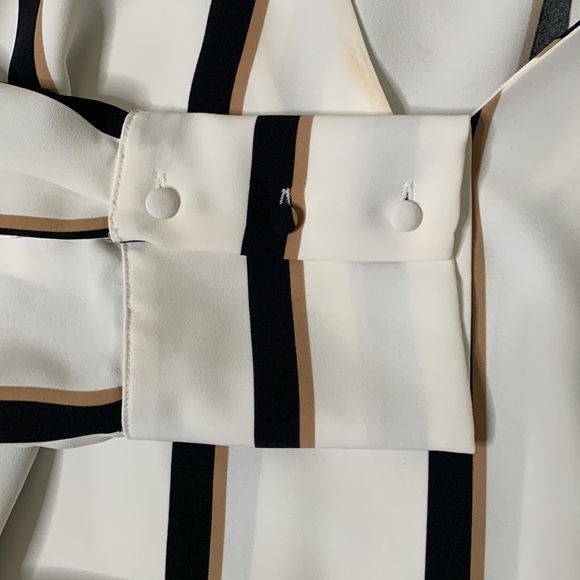 Alfani belted strips blouse size L new - Picture 7 of 10